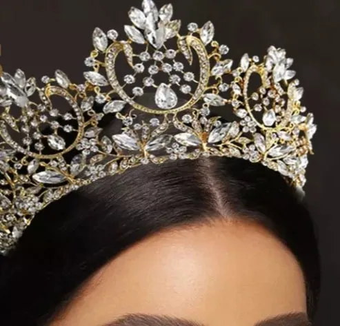 Crystal Wedding/ Bridal Crown at Bling Brides Bouquet Online Bridal Store
