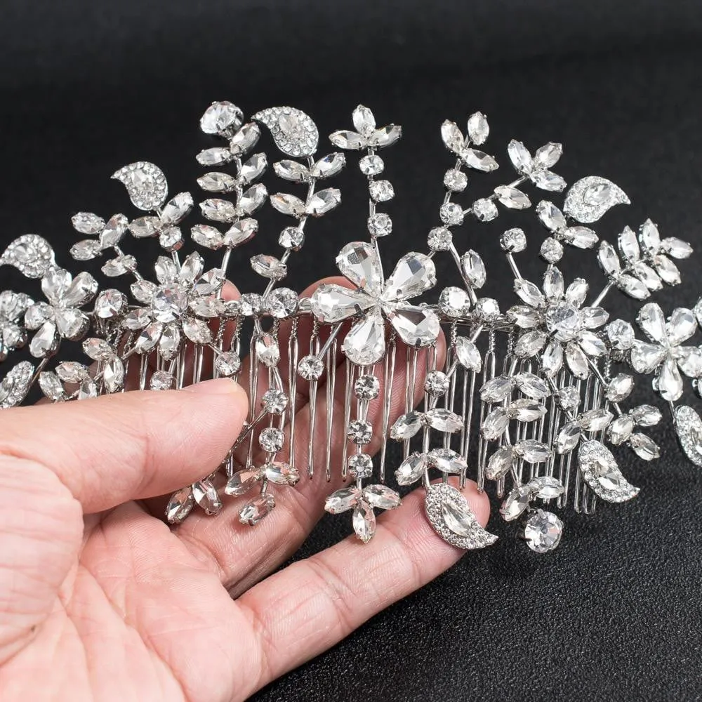 Crystals Rhinestone Big Bridal Wedding Headbands Tiara Hairband Hair Accessories HG085