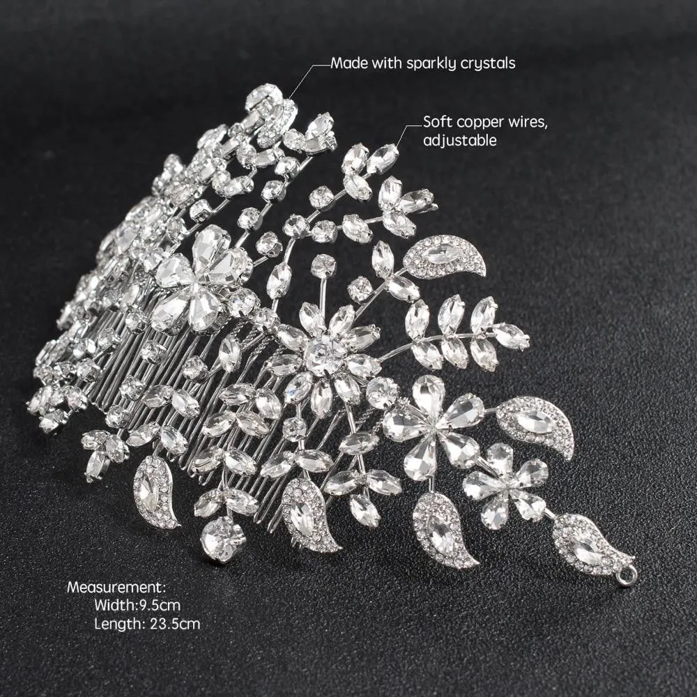 Crystals Rhinestone Big Bridal Wedding Headbands Tiara Hairband Hair Accessories HG085