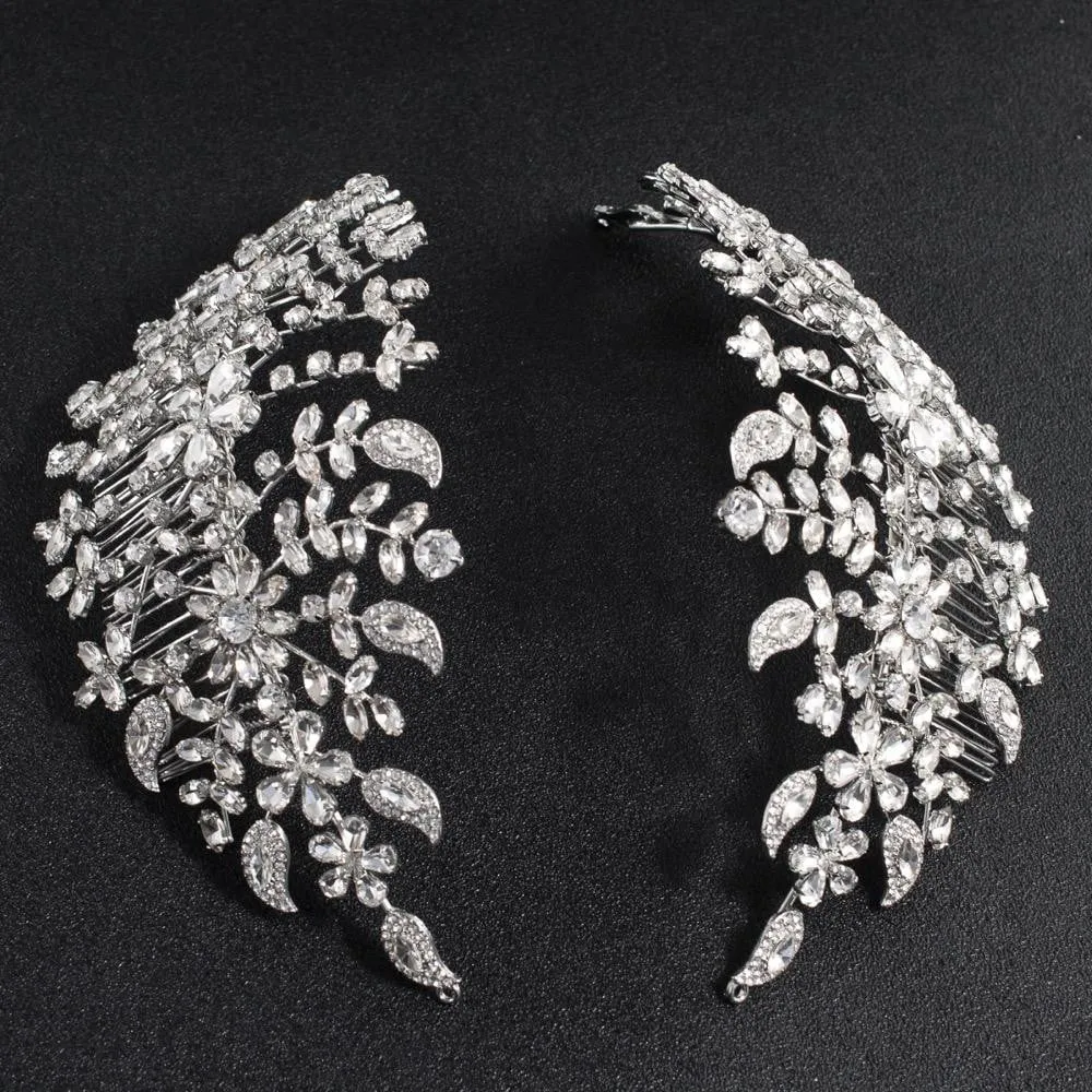 Crystals Rhinestone Big Bridal Wedding Headbands Tiara Hairband Hair Accessories HG085