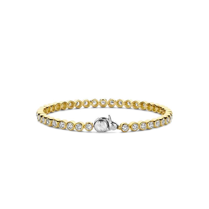 Cubic Zirconia Bezel Tennis Bracelet