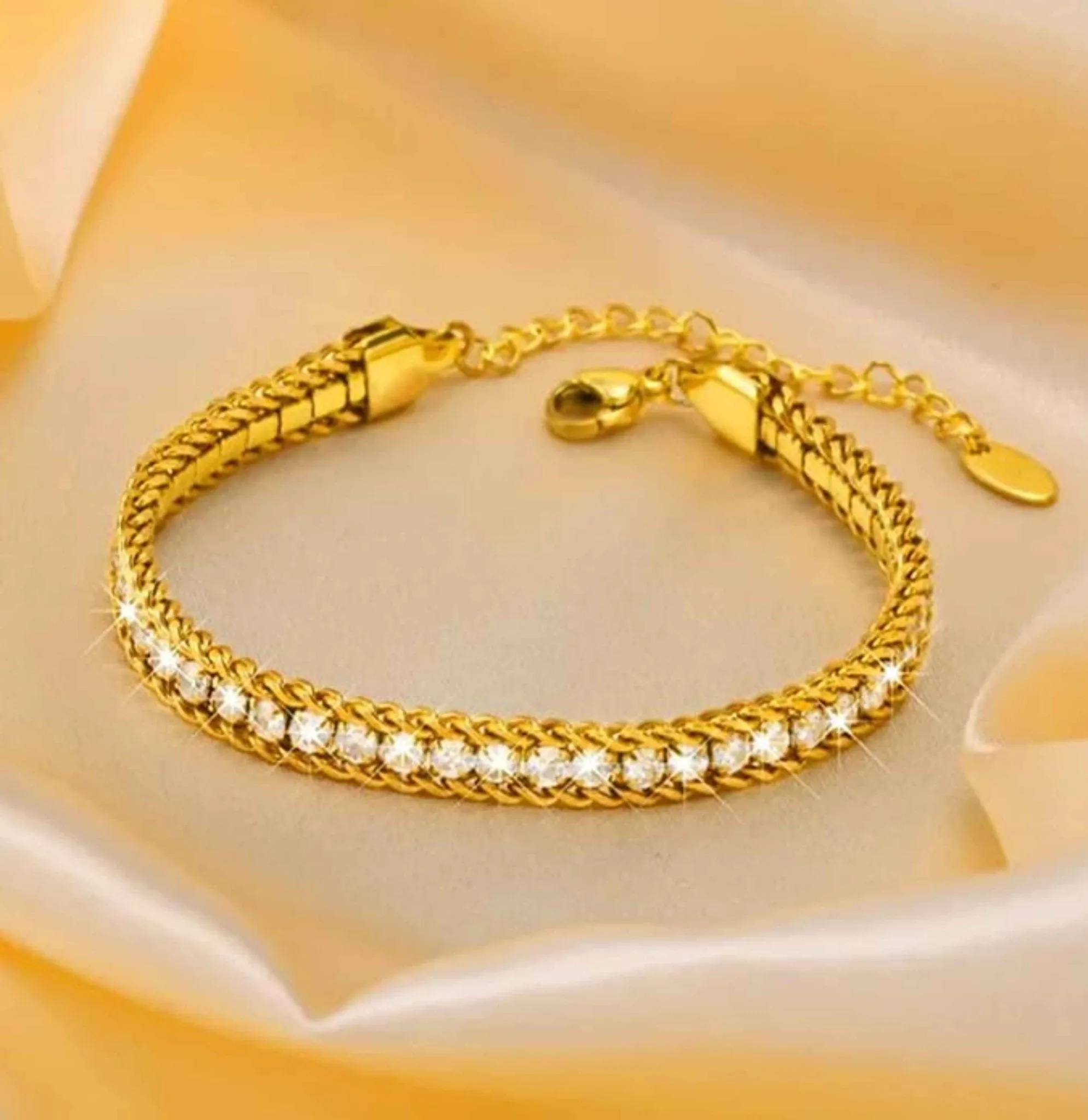 Dainty Crystal Studded Bracelet