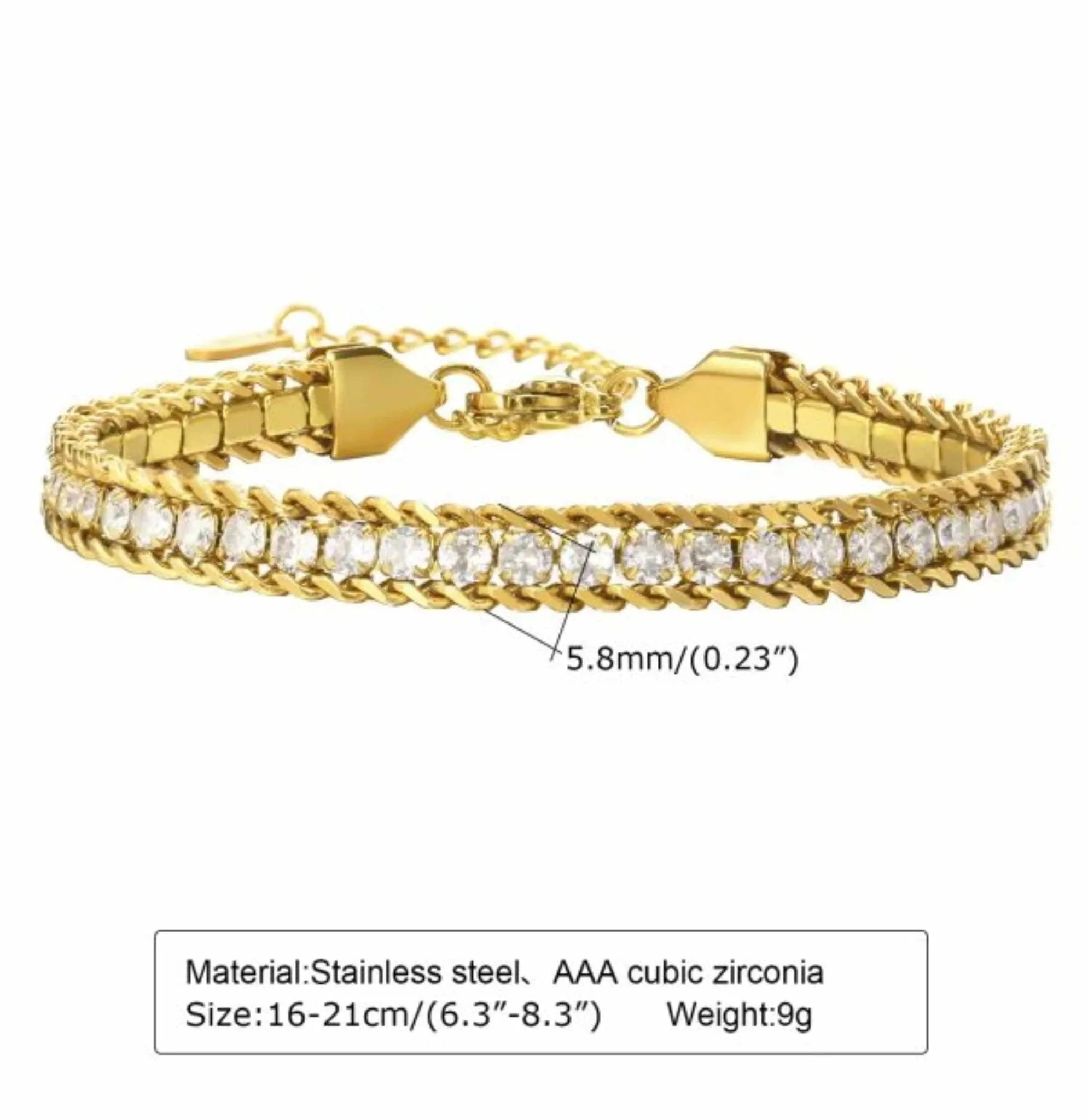 Dainty Crystal Studded Bracelet