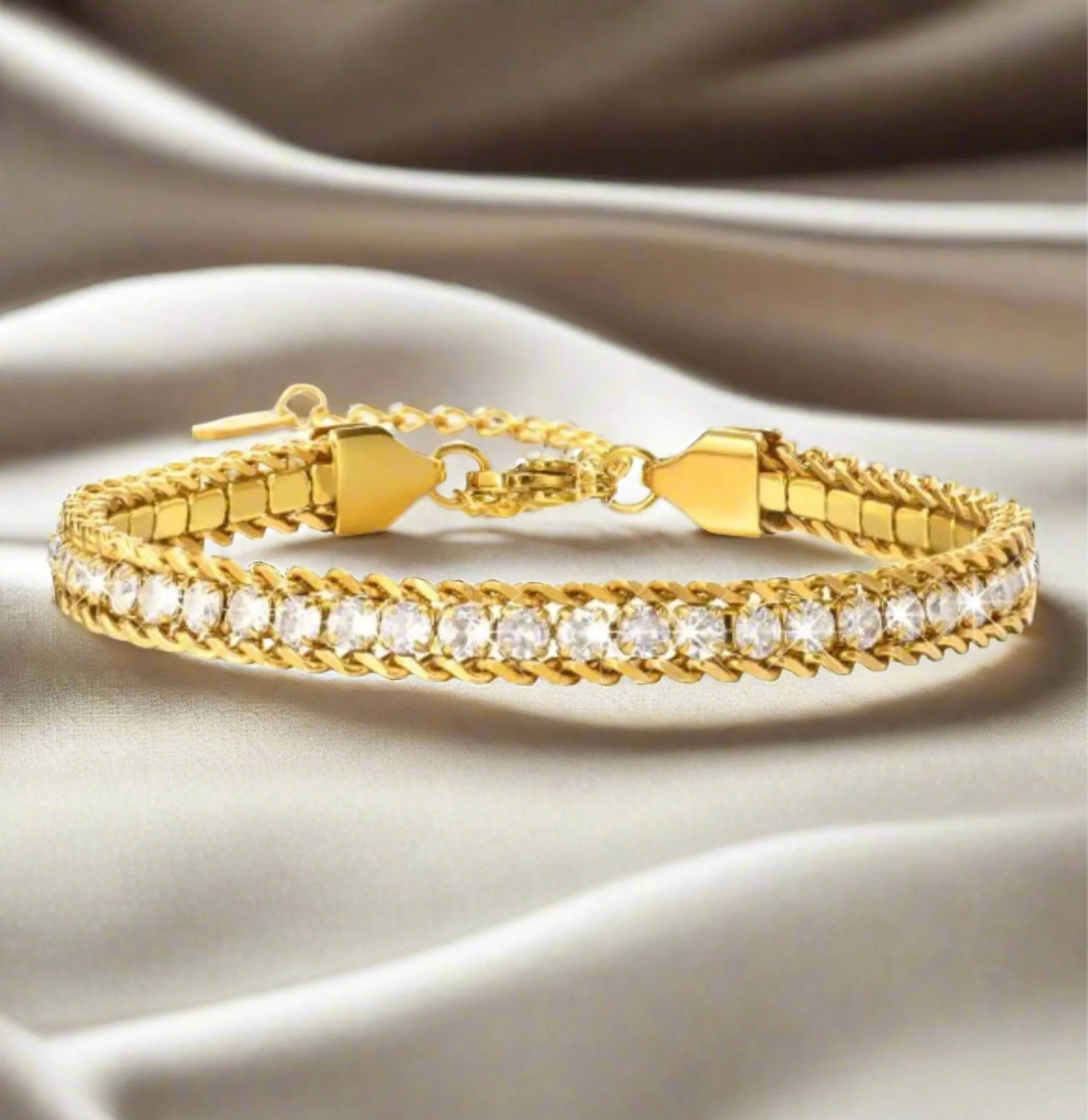 Dainty Crystal Studded Bracelet