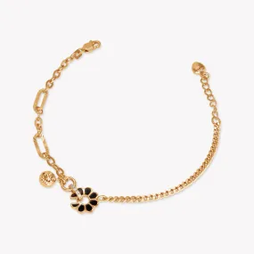 Dakota Black Flower Bracelet