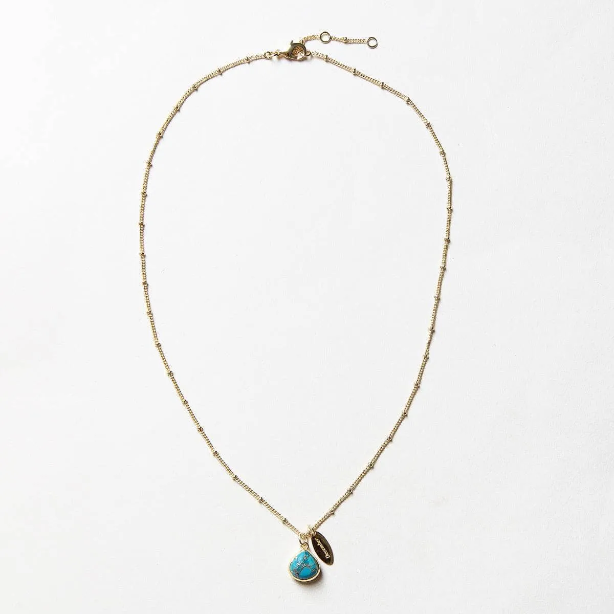December Turquoise Birthstone Necklace by Tiny Rituals