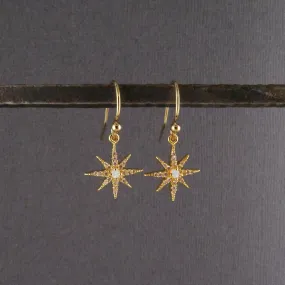Delicate Opal Starburst Earrings