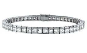 Diamond Tennis Bracelet With Princess Cut Diamonds