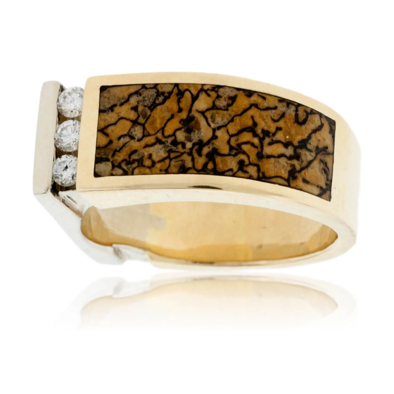 Dinosaur Bone Inlay Style Ring