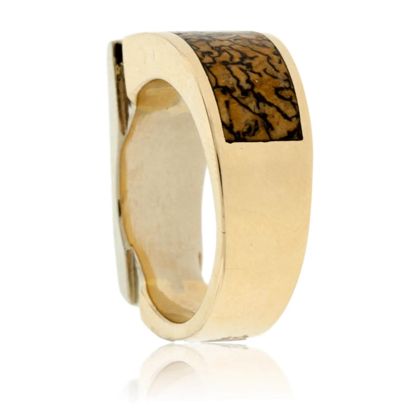 Dinosaur Bone Inlay Style Ring