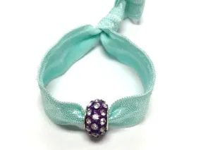 Elastic Bracelet -Green with Purple