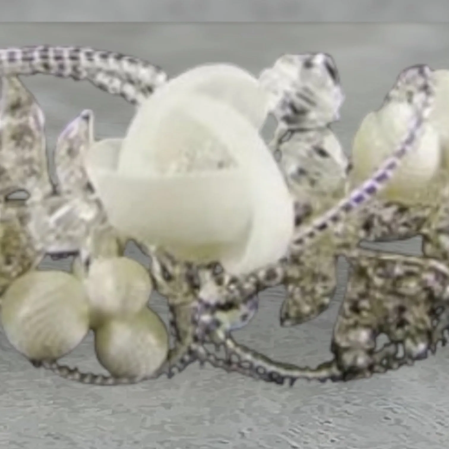Emmanuel - Pearl Crystal Tiara Silver