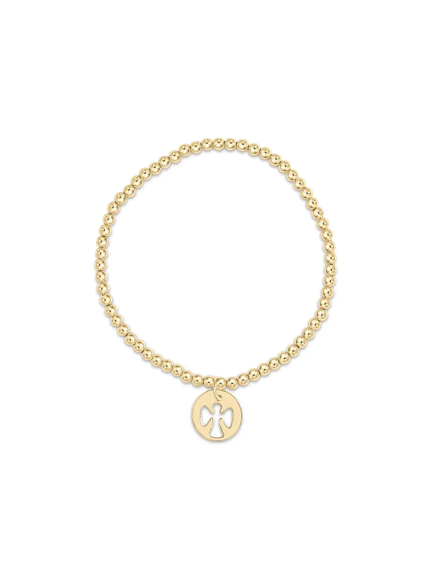 enewton Classic Guardian Angel Charm Gold Bead Bracelet