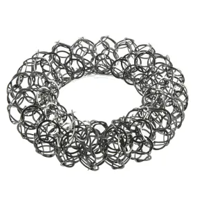 Ervine cuff, silver or oxidised silver