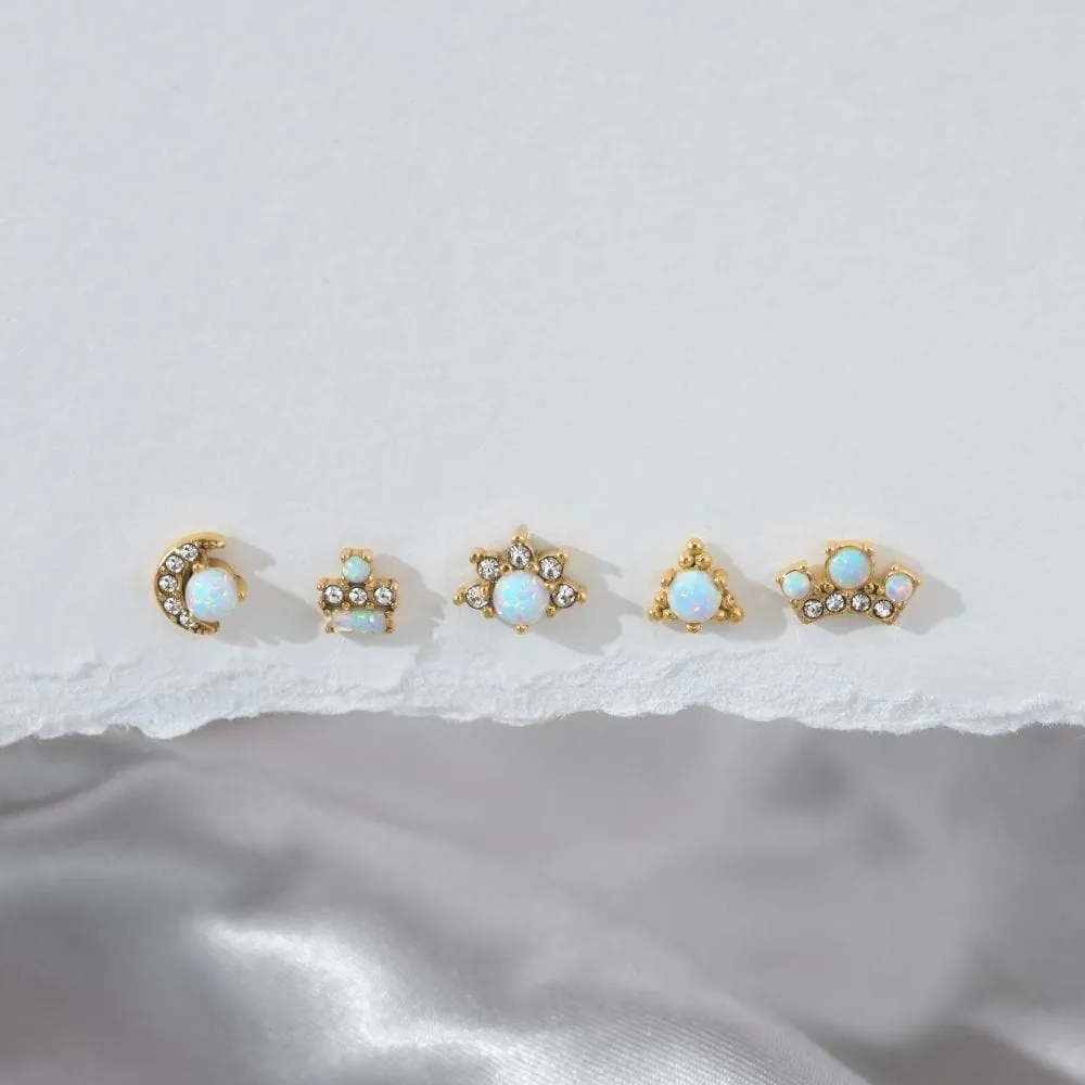 Evita Opal Stud Earrings