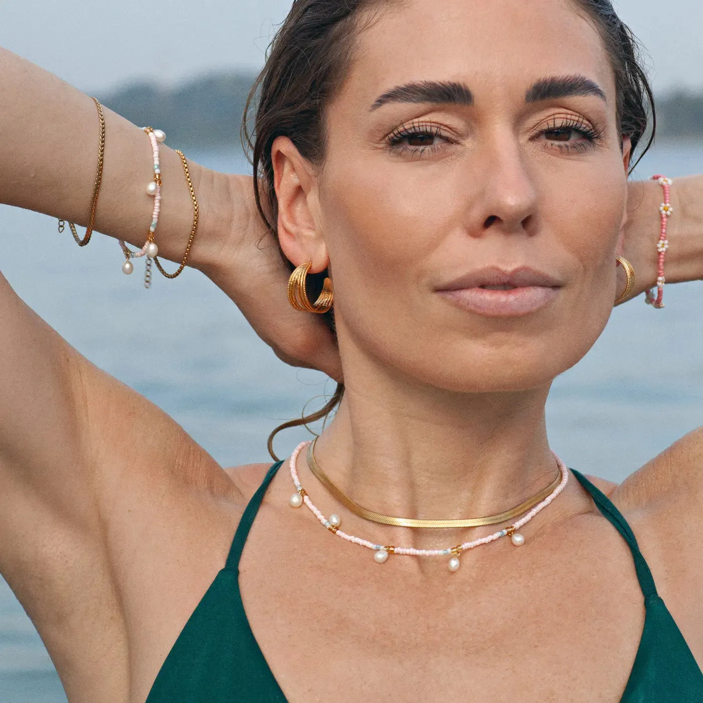 Fanny - Pearl and Colorful Bead Summer Necklace
