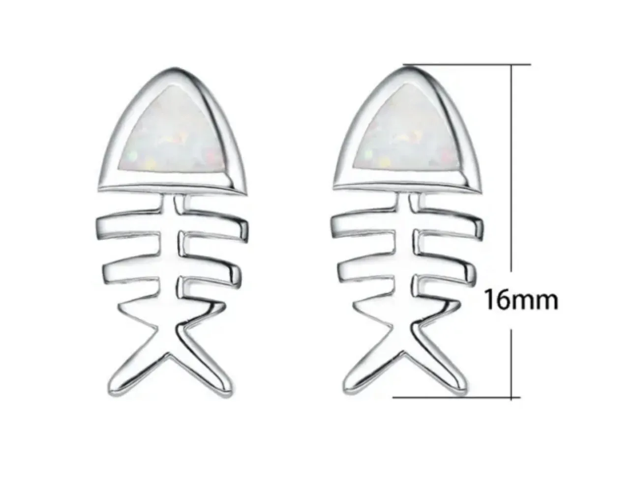 Fish bone earrings