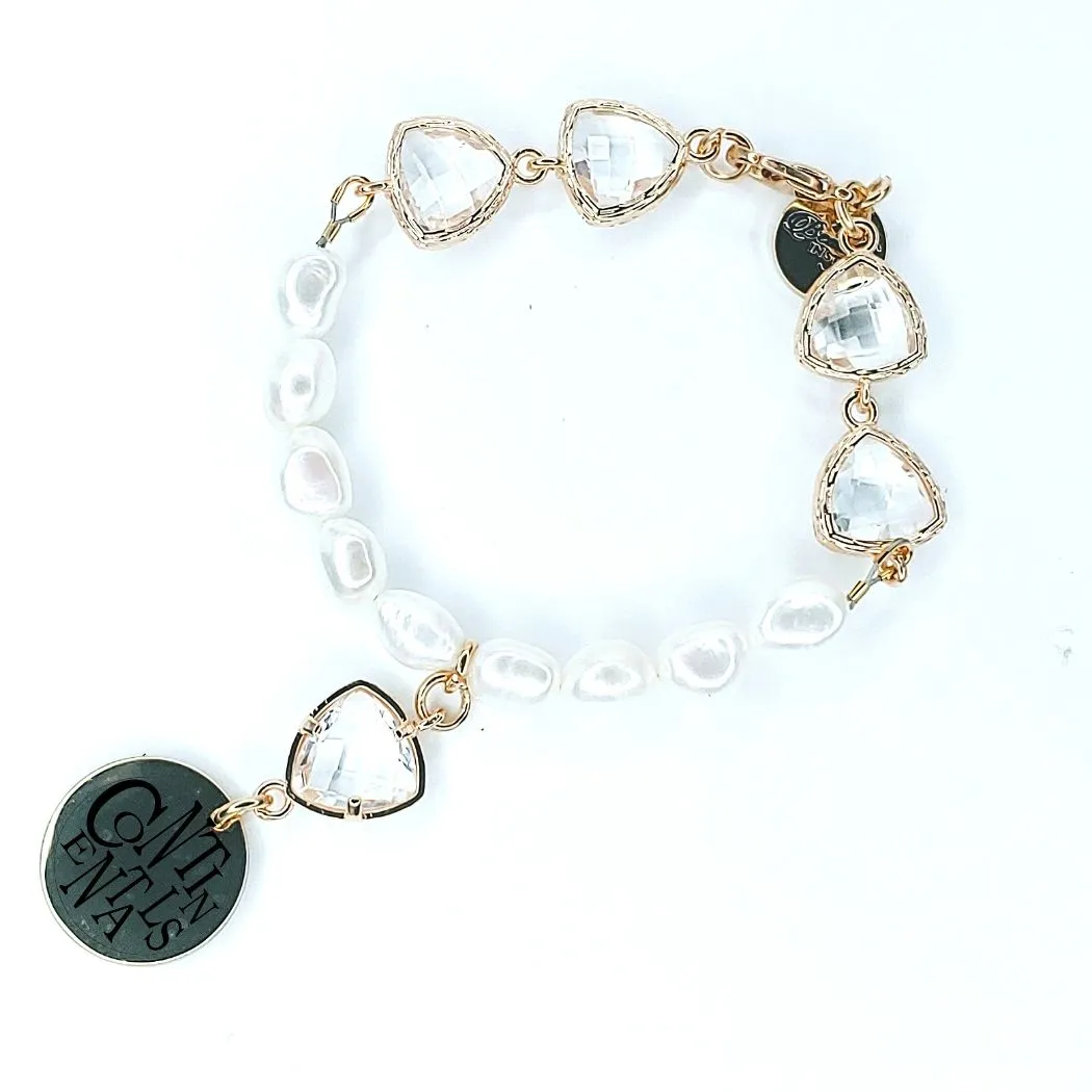 Freshwater Pearl Bracelet With Dangle Charm