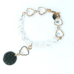 Freshwater Pearl Bracelet With Dangle Charm
