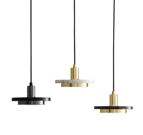 Freyja Marble Round Disk Pendant Light