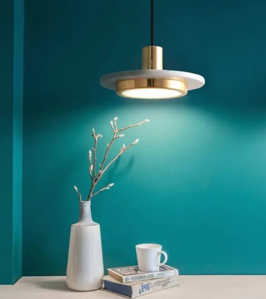 Freyja Marble Round Disk Pendant Light