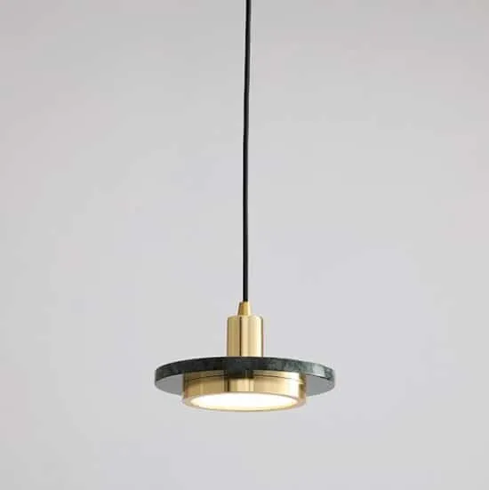 Freyja Marble Round Disk Pendant Light