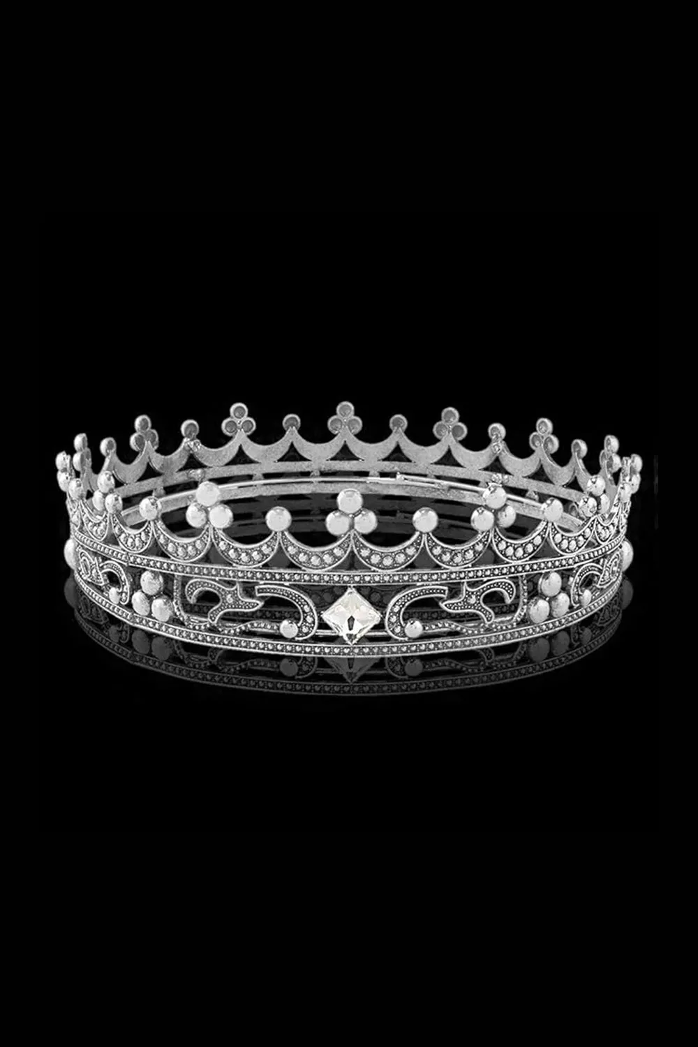 Full Crystal King Prom Tiara