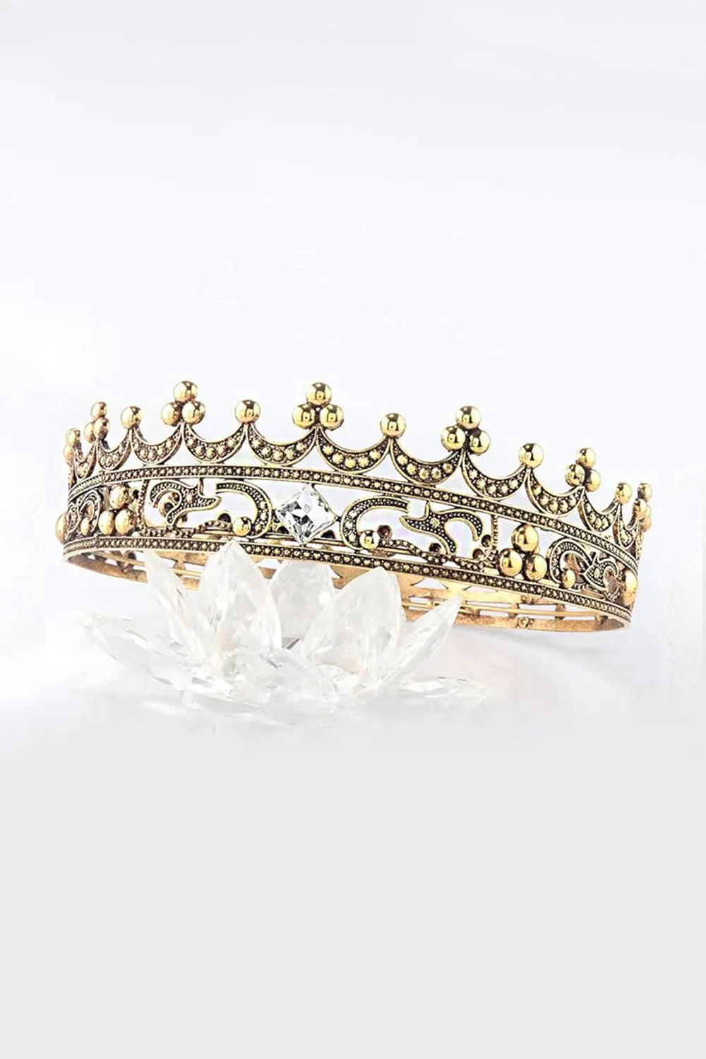 Full Crystal King Prom Tiara