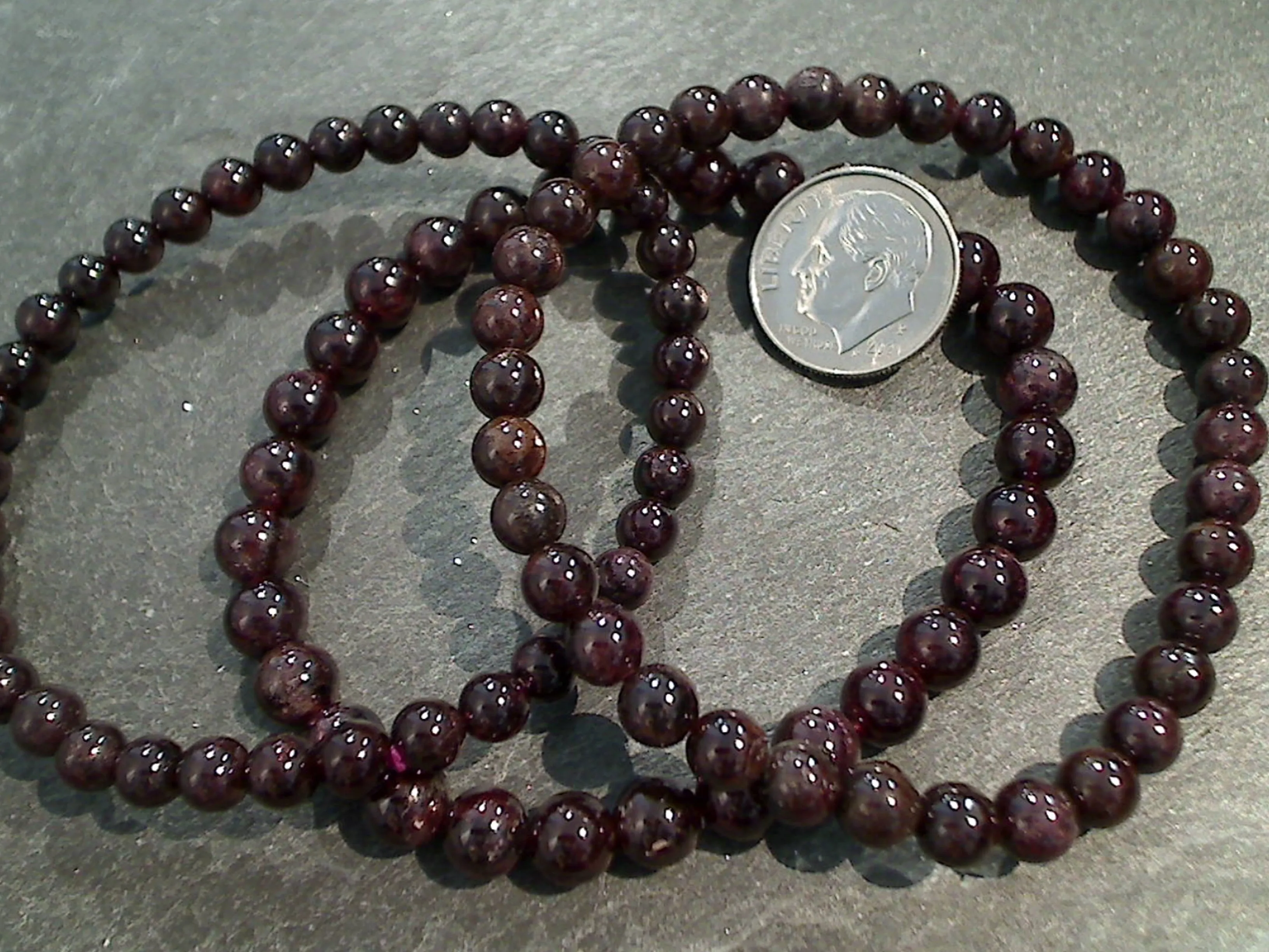 Garnet 5MM - 6MM Stretch Bracelet