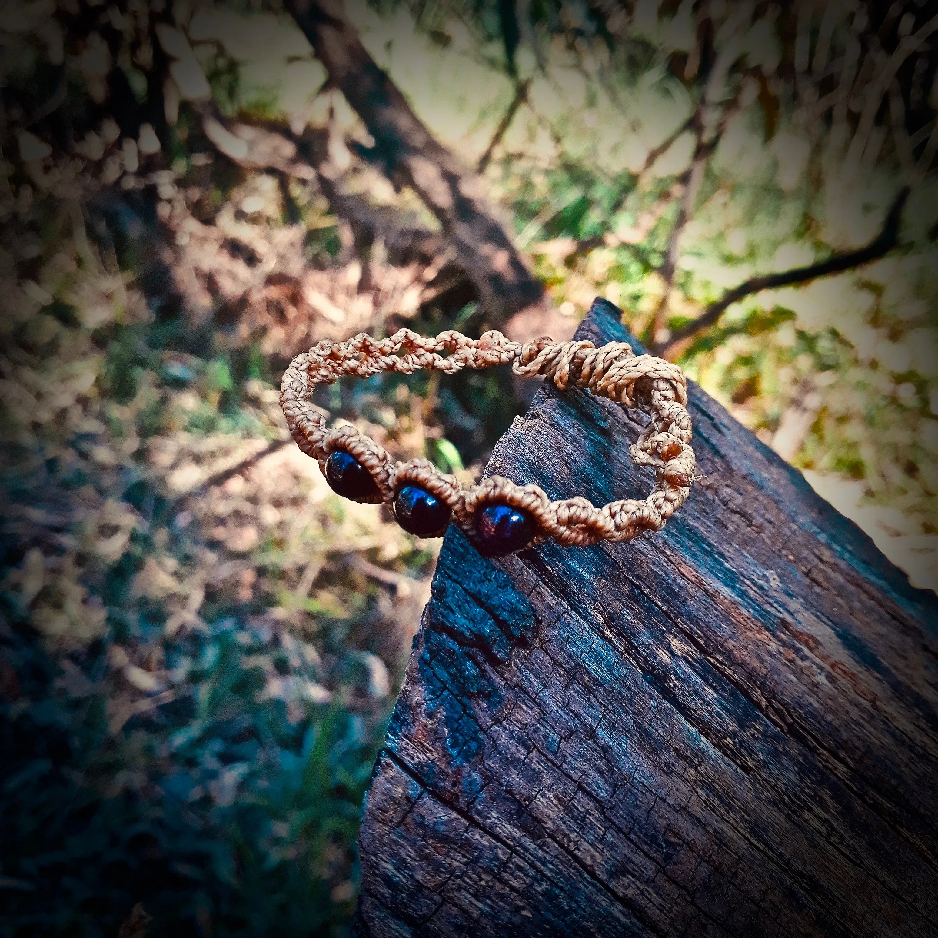 Garnet beads bracelet