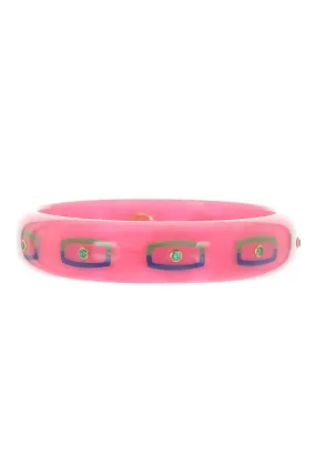 Garnet Pink Blue Green Bangle