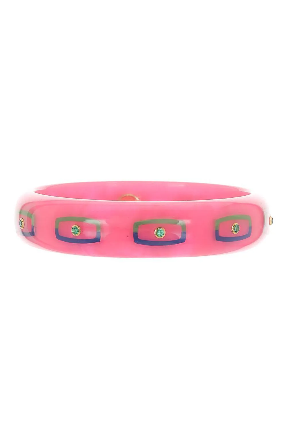 Garnet Pink Blue Green Bangle