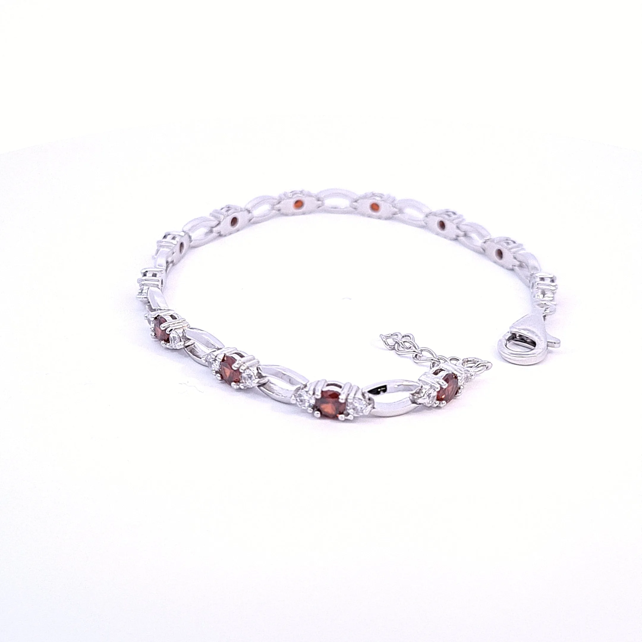 Garnet Red CZ bracelet 36125