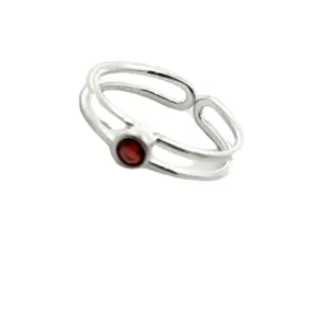 Garnet Toe Ring