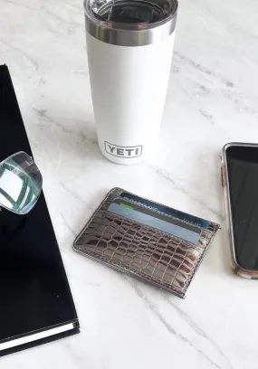 GC1076 Tiara Crocodile Skin Slim Cardholder/Wallet