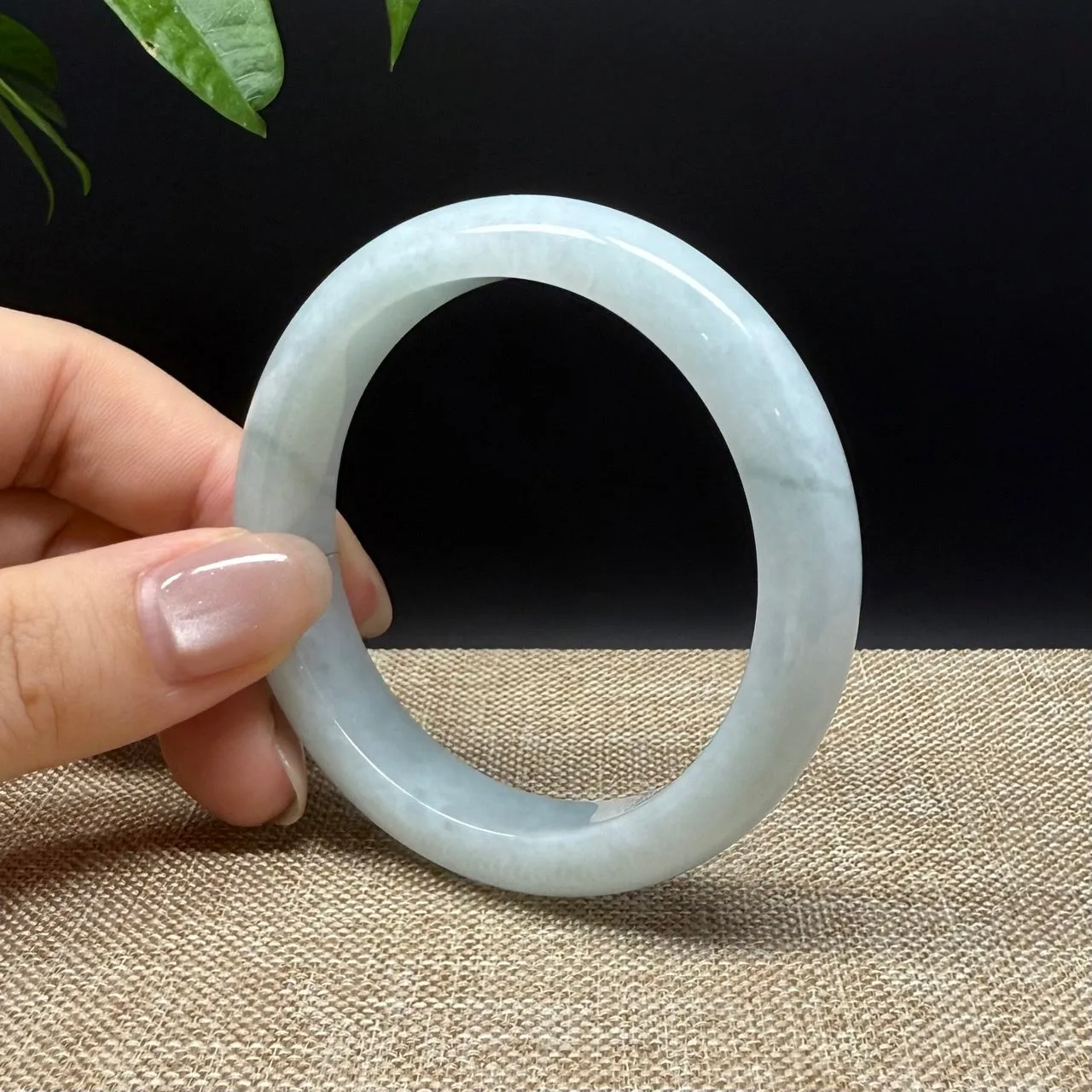 Genuine Burmese Green Jade Jadeite Bangle Bracelet ( 52.7mm )