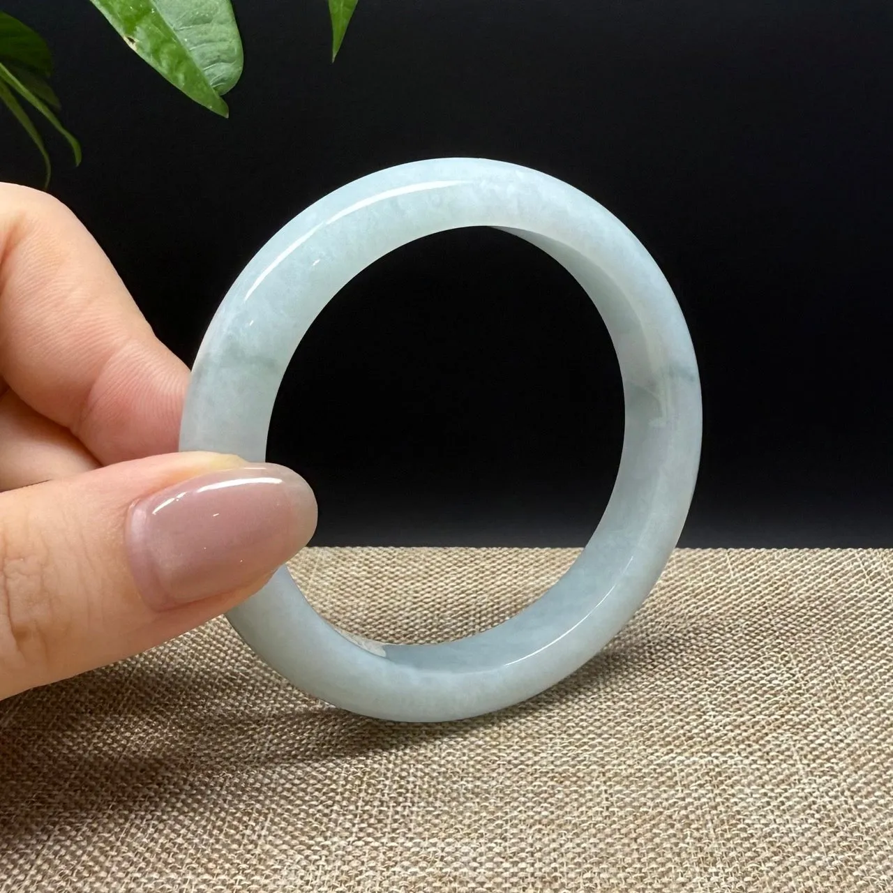 Genuine Burmese Green Jade Jadeite Bangle Bracelet ( 52.7mm )