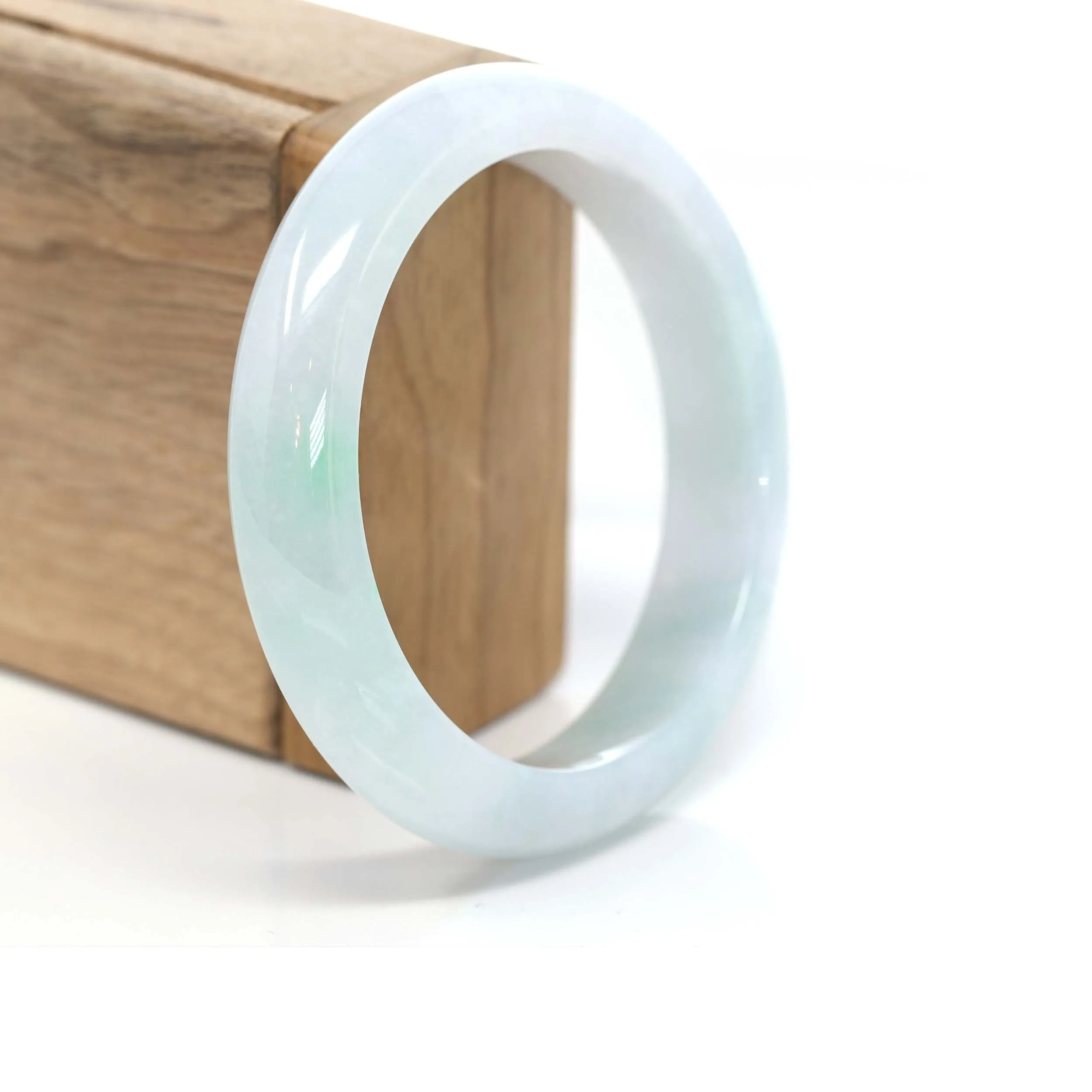 Genuine Burmese Jadeite Jade Bangle Bracelet (58.45 mm) #214