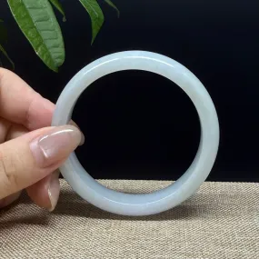 Genuine Burmese Lavender Green Jade Jadeite Bangle Bracelet ( 54.4mm )