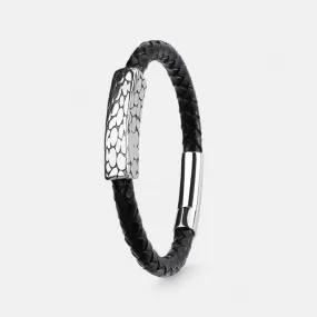 Genuine leather braided bracelet