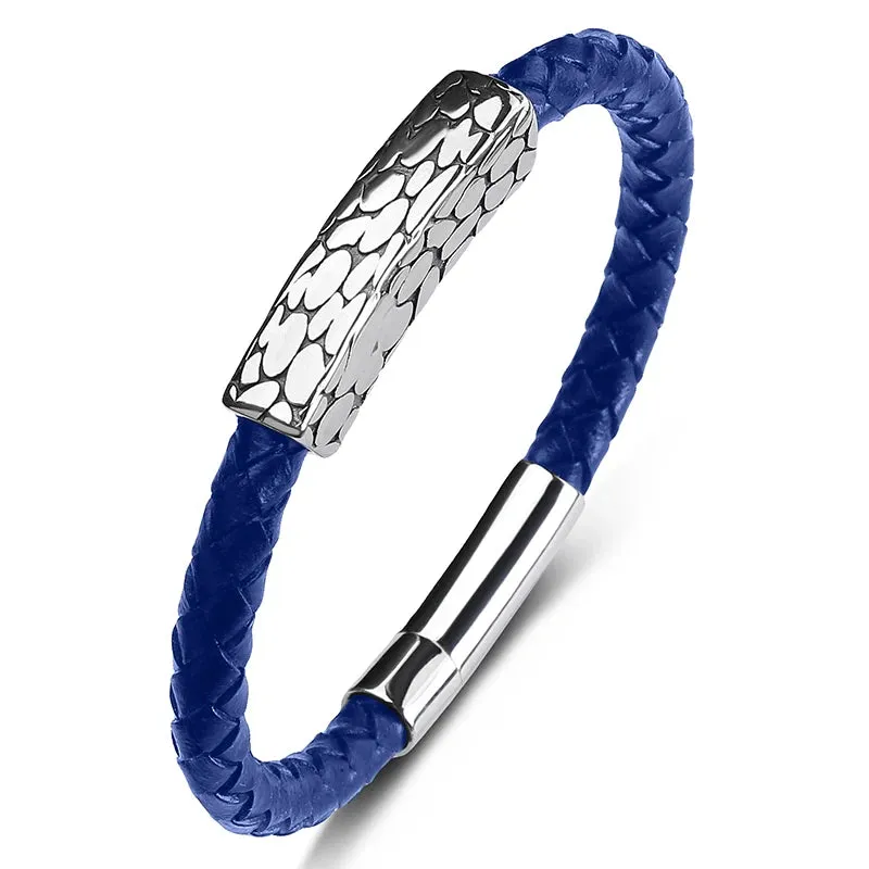 Genuine leather braided bracelet