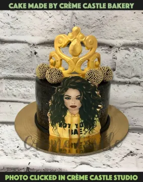 Girl in Tiara Design Cake