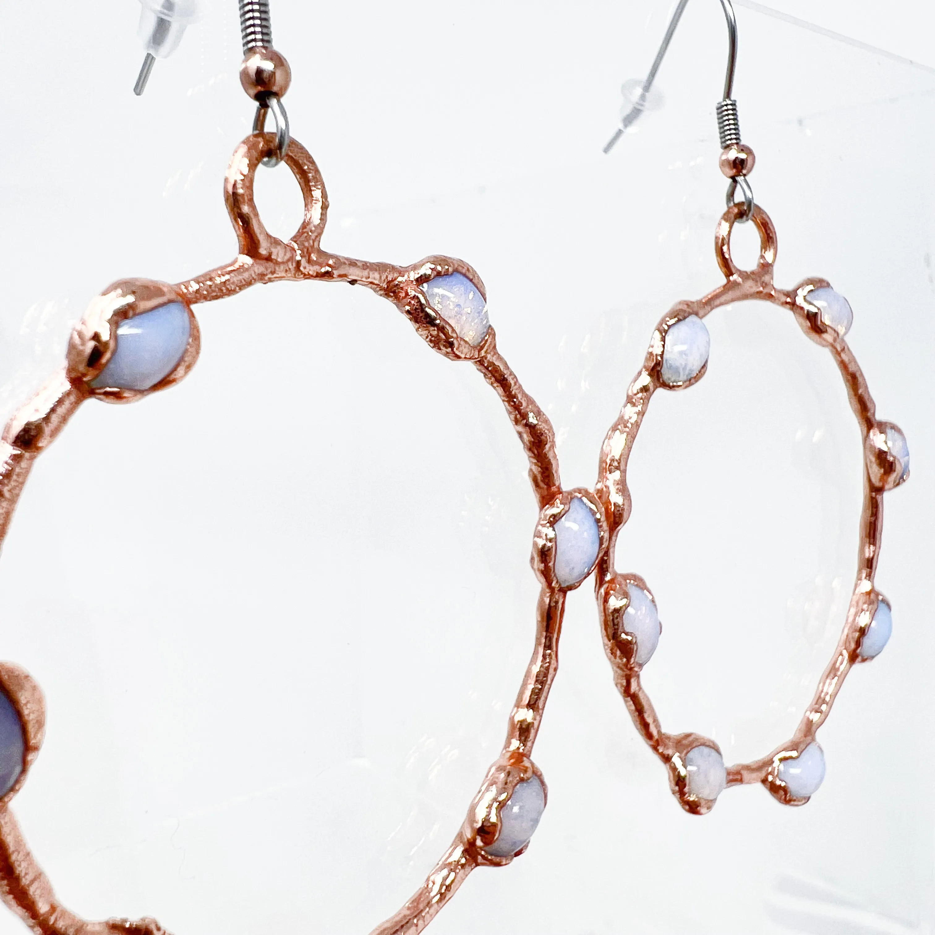 Glittery Snow Orbital Earrings