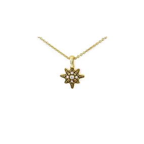 Gold and Diamond Star Pendant