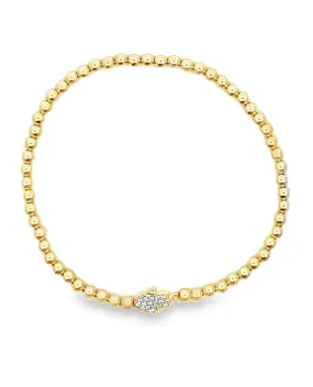 Gold Filled Stackable 3mm Ball Hand of God Bracelet