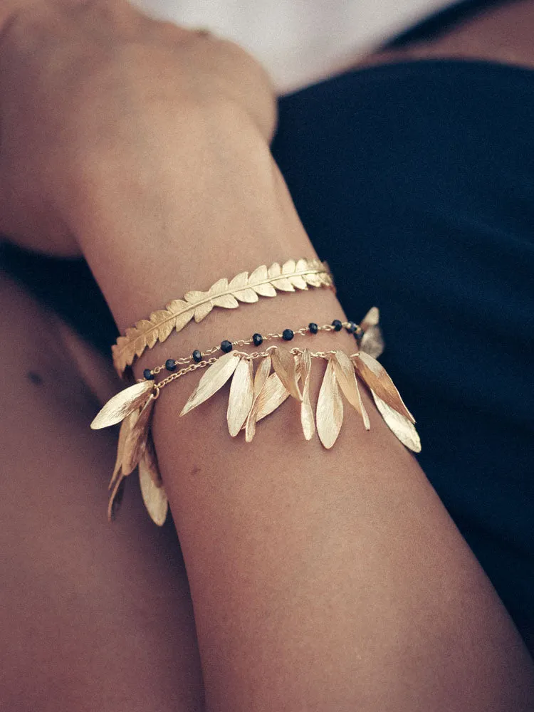 Gold Leafy Jingle Bracelet