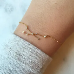 Gold Zodiac Bracelet - Choose Sign
