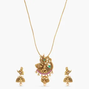 Gopala Nakshi Antique Silver Pendant Set