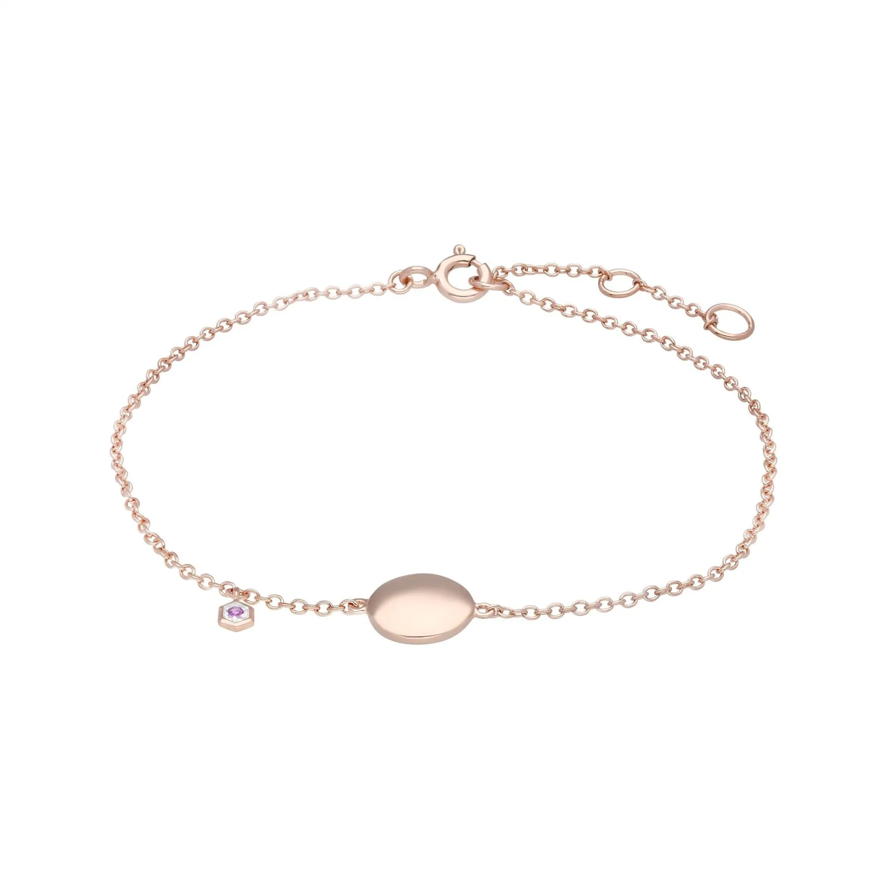 Granat Gravur Armband Rose Vergoldetem Sterling Silber