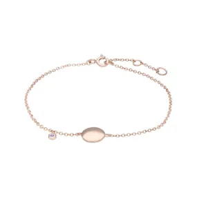Granat Gravur Armband Rose Vergoldetem Sterling Silber
